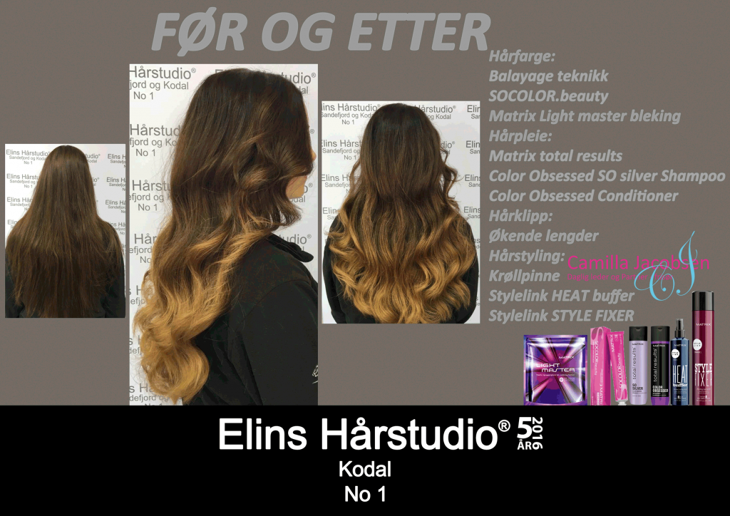 Balayage teknikk bleking og bunn farge