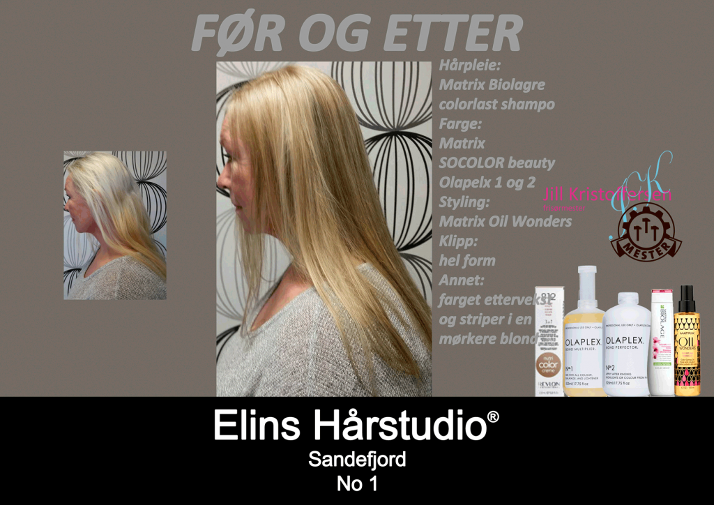 Farget ettervekst striper mørkere blond