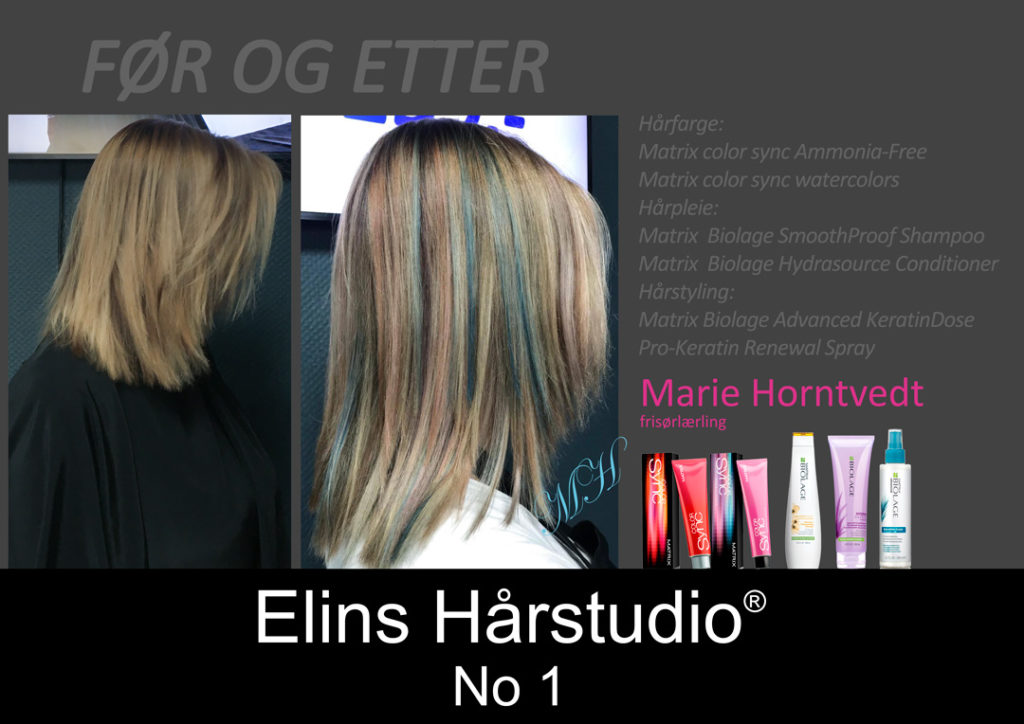 Maries Cotton Candy Hair fargeeffekter hår Matrix color sync watercolors